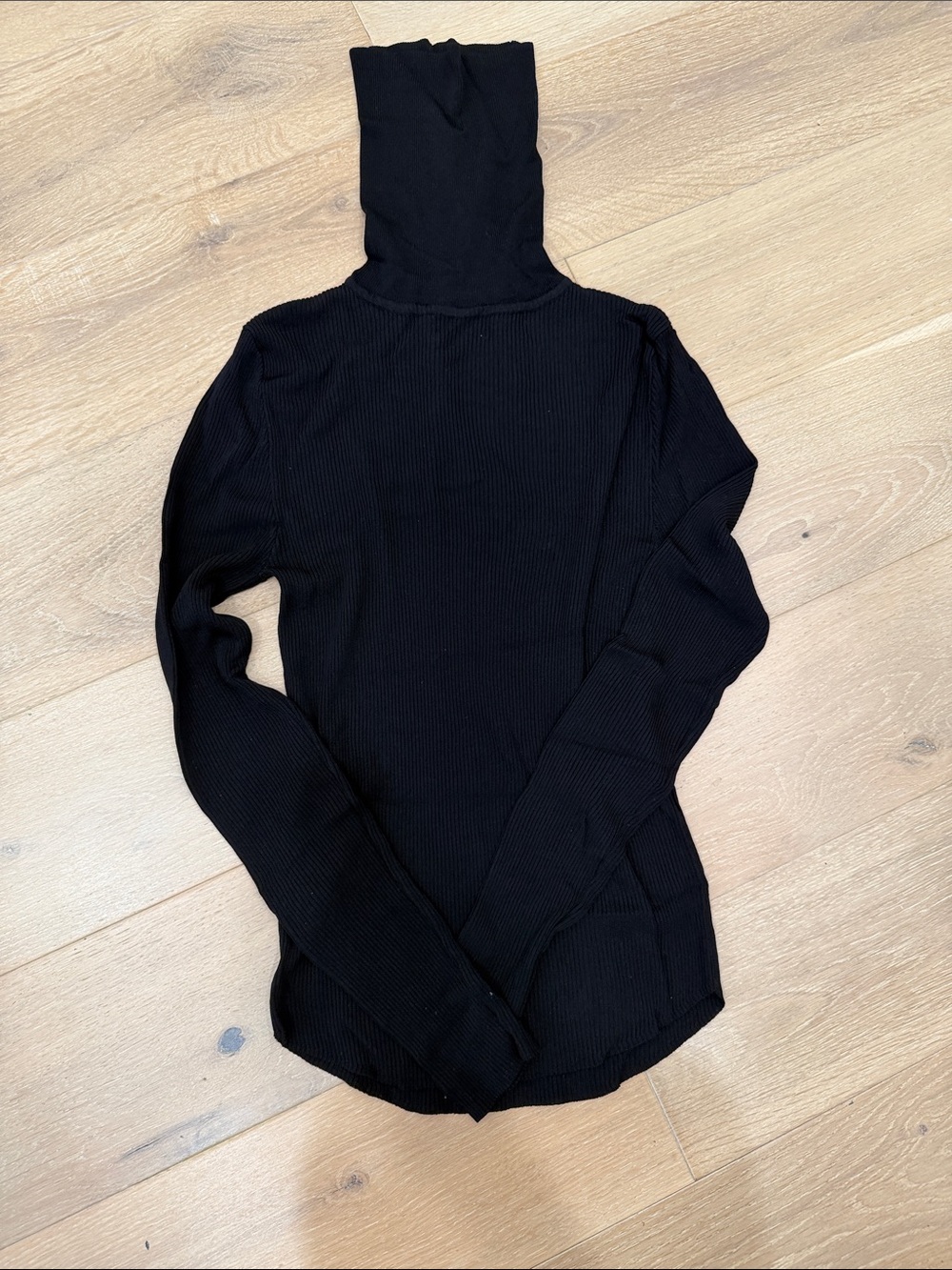 Zara Black Ribbed Turtleneck Sweater